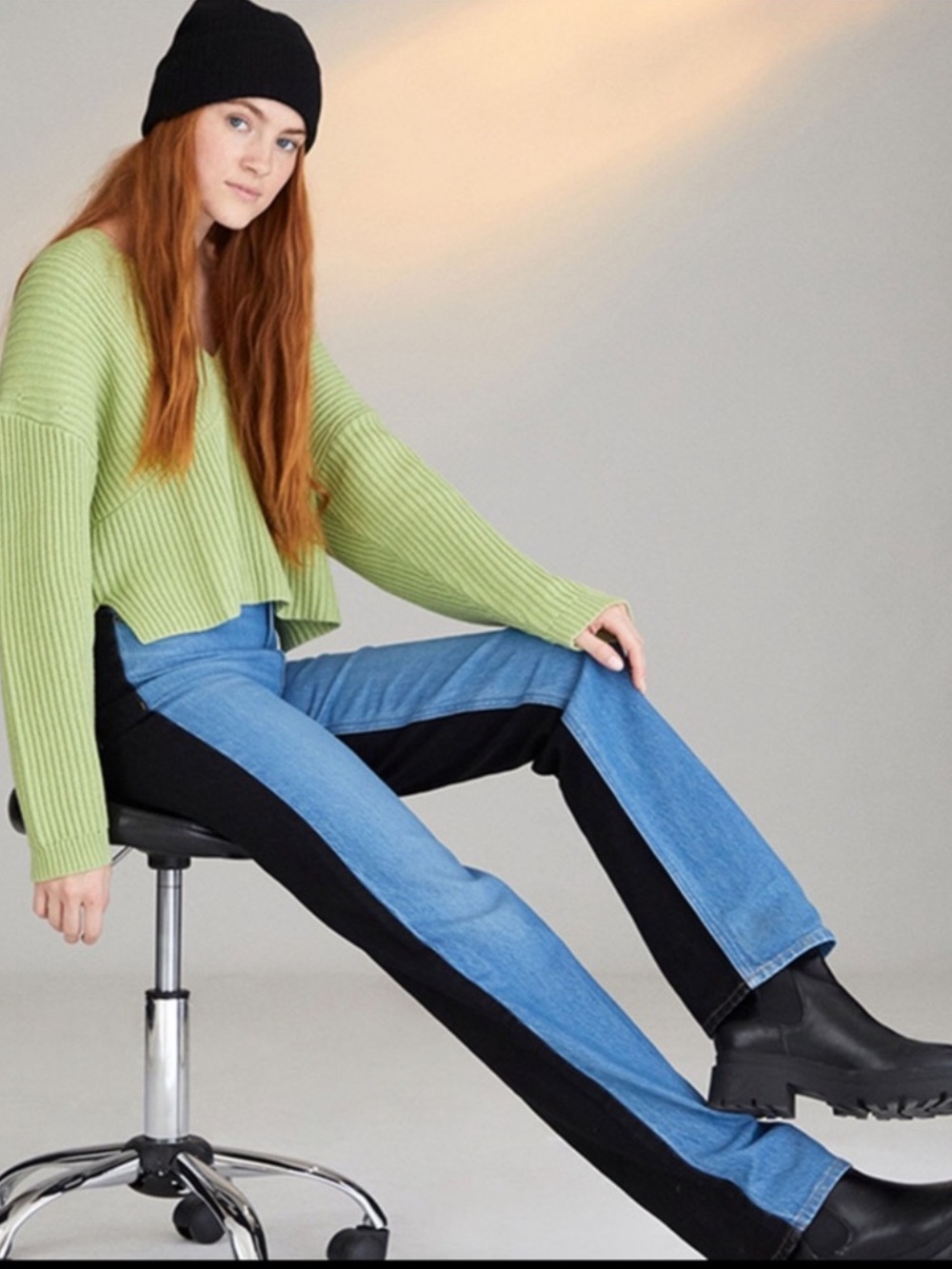 NWT PacSun Eco Blue & Black 90’s Boyfriend Jean